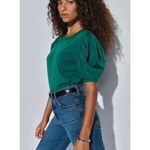 NWT Nation LTD Puff Short Sleeve Forest Blouse Small